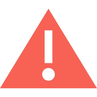 Üçgendeki ünlem işaretinin minimalist vektör simgesi