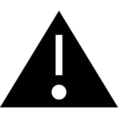 Üçgendeki ünlem işaretinin minimalist vektör simgesi