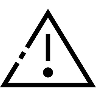 Üçgendeki ünlem işaretinin minimalist vektör simgesi