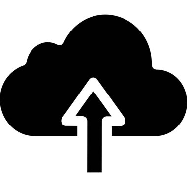  asgari vektör simgesi, bulut dosya gönderme konsepti
