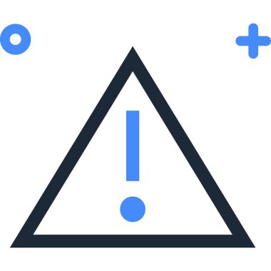 Üçgendeki ünlem işaretinin minimalist vektör simgesi