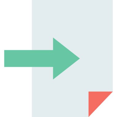 ok ile dosyanın minimalist vektör simgesi