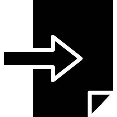 ok ile dosyanın minimalist vektör simgesi