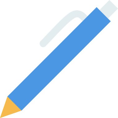 Kalemin minimalist biçim vektör simgesi