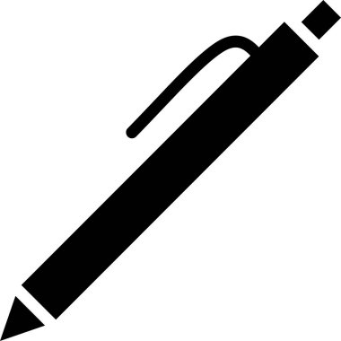 Kalemin minimalist biçim vektör simgesi