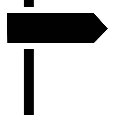 ok işaretinin siyah minimalist vektör simgesi