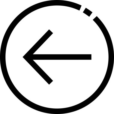 Sol okun minimalist vektör simgesi