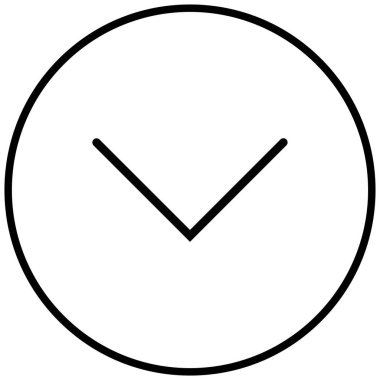 aşağı okun siyah minimalist vektör simgesi