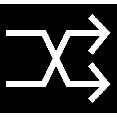 Karıştırma simgesinin minimalist vektör simgesi