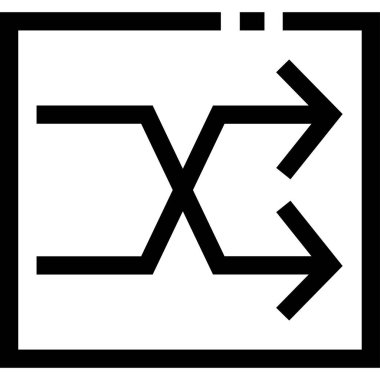 Karıştırma simgesinin minimalist vektör simgesi