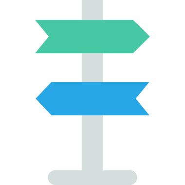 Yön işaretlerinin minimalist vektör simgesi