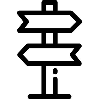 Yön işaretlerinin minimalist vektör simgesi