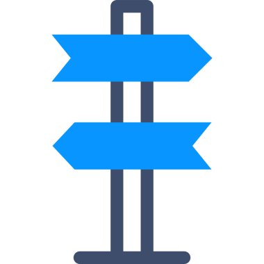 Yön işaretlerinin minimalist vektör simgesi