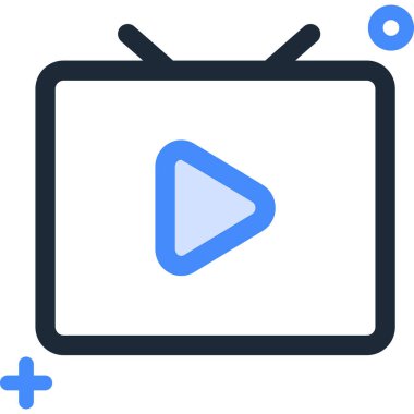 TV alıcısının minimalist vektör simgesi