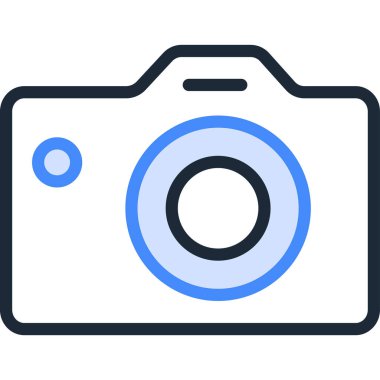 Fotoğraf makinesinin minimalist vektör simgesi
