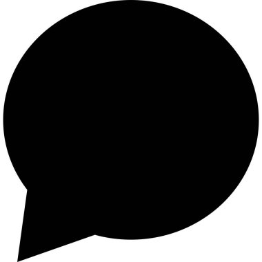 Sohbet baloncuğunun minimalist vektör simgesi