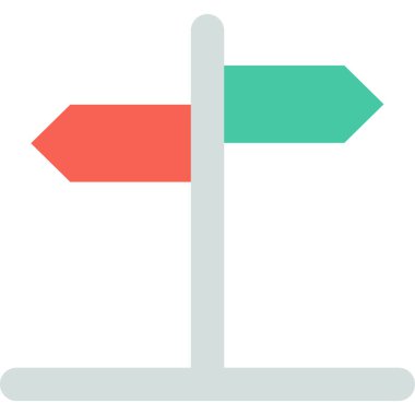 Yön işaretlerinin minimalist vektör simgesi