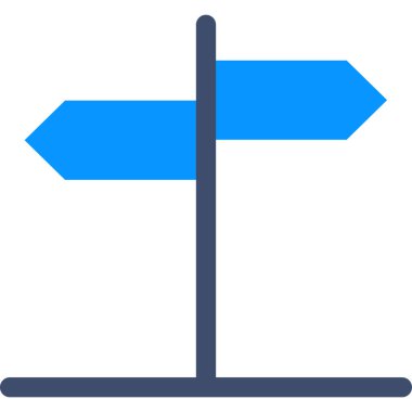 Yön işaretlerinin minimalist vektör simgesi