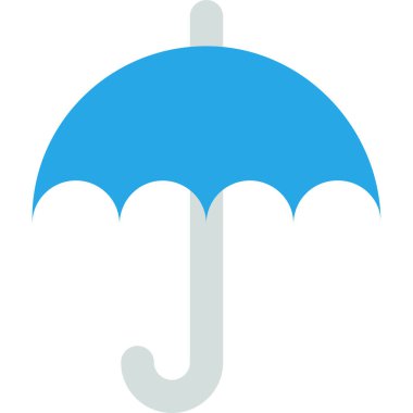 minimalist vektör illüstrasyonu, şemsiye simgesi