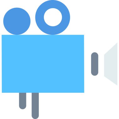 Video kameranın minimalist vektör simgesi