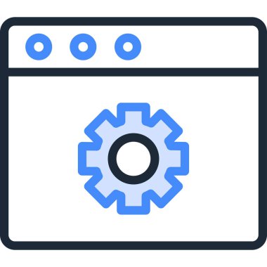 minimalist vektör simgesi, web sayfası ayarları konsepti