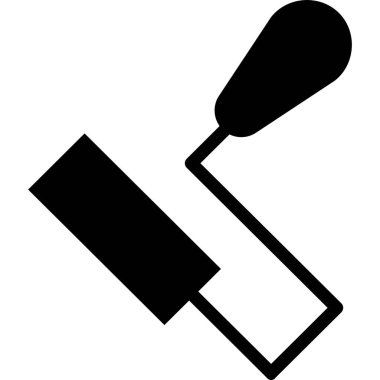 Boya silindirinin minimalist vektör simgesi