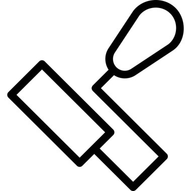 Boya silindirinin minimalist vektör simgesi