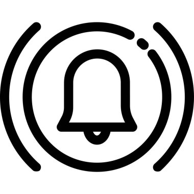 Anımsatıcı zilinin minimalist vektör simgesi