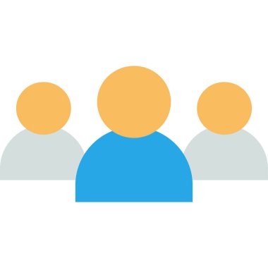 Üç kullanıcının minimalist vektör simgesi