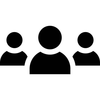 Üç kullanıcının minimalist vektör simgesi