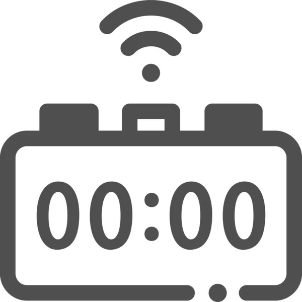 Minimalistic Vector Illustration Smart Clock — Stock Vector