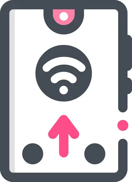Illustration Vectorielle Minimaliste Wifi Sur Écran Smartphone — Image vectorielle