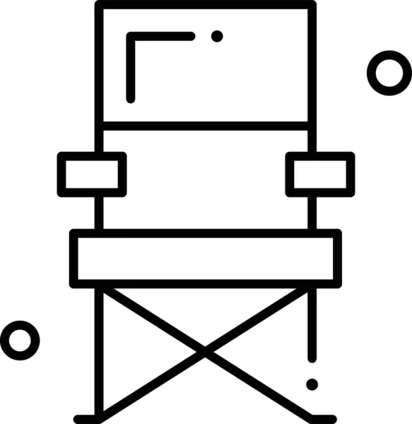 Minimalistische Vektorillustration Des Flexiblen Stuhls — Stockvektor