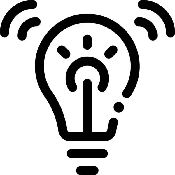 アイデアランプの最小限のベクトル図 — ストックベクタ