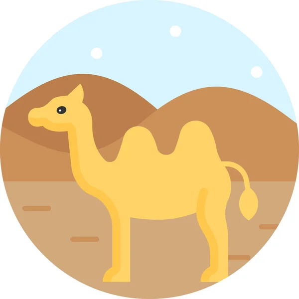 Minimalistic Cartoon Illustration Camel Animal — Stock Vector