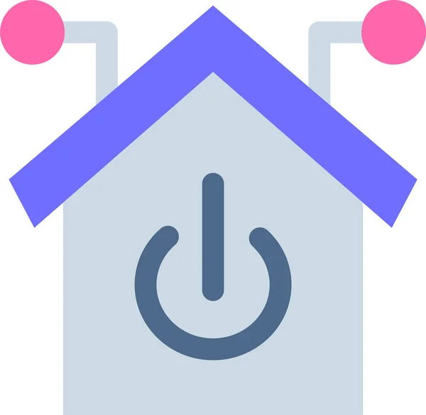 Minimalistische Cartoon Illustration Von Smart House — Stockvektor