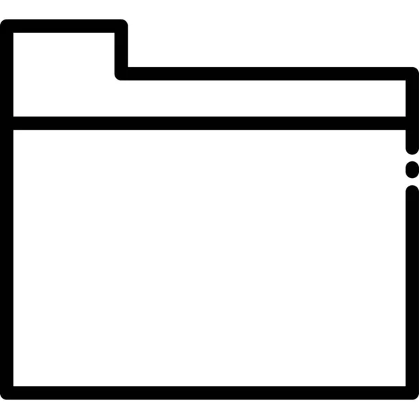 Ilustrasi Vektor Minimalis Ikon Folder - Stok Vektor
