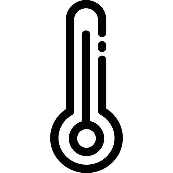 Ilustración Vectorial Minimalista Icono Del Termómetro — Vector de stock