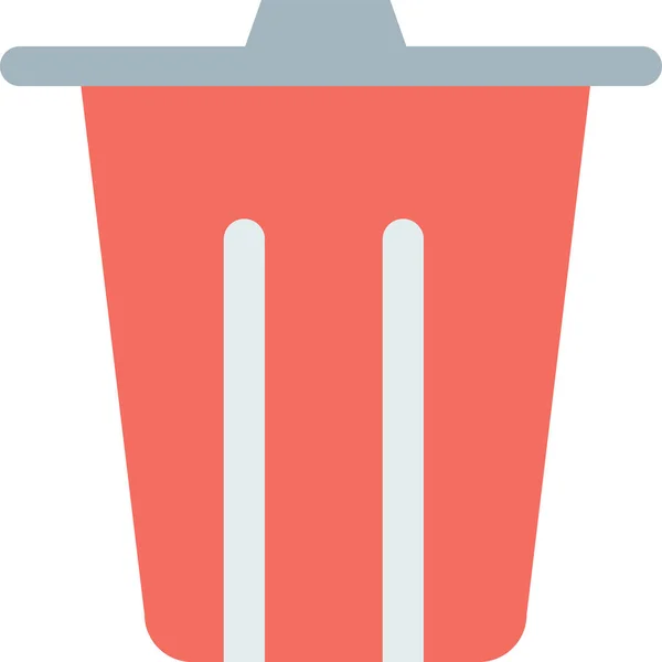 Çöp Kutusunun Minimalist Vektör Illüstrasyonu — Stok Vektör
