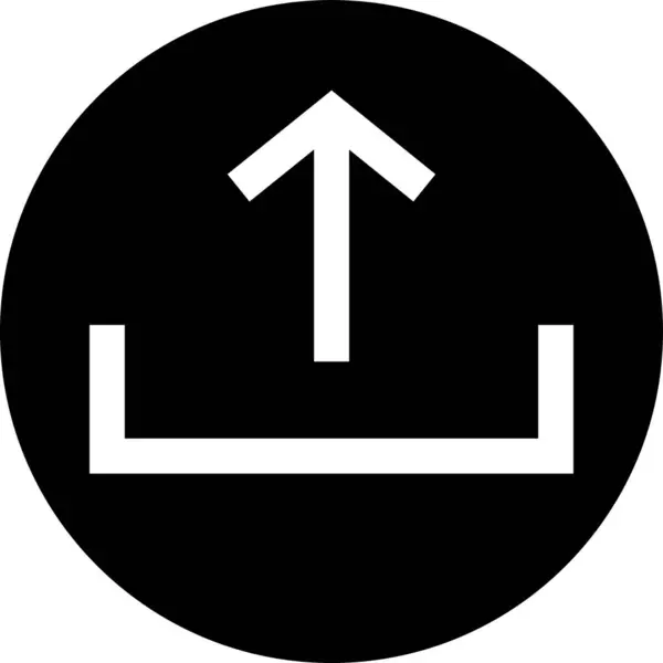 Icona Vettoriale Minimalista Del Simbolo Upload — Vettoriale Stock