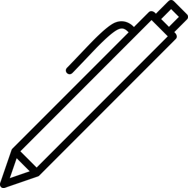 Minimalistische Stil Vektor Ikone Des Stifts — Stockvektor