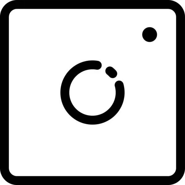 Icône Vectorielle Minimaliste Noire Icône Caméra — Image vectorielle