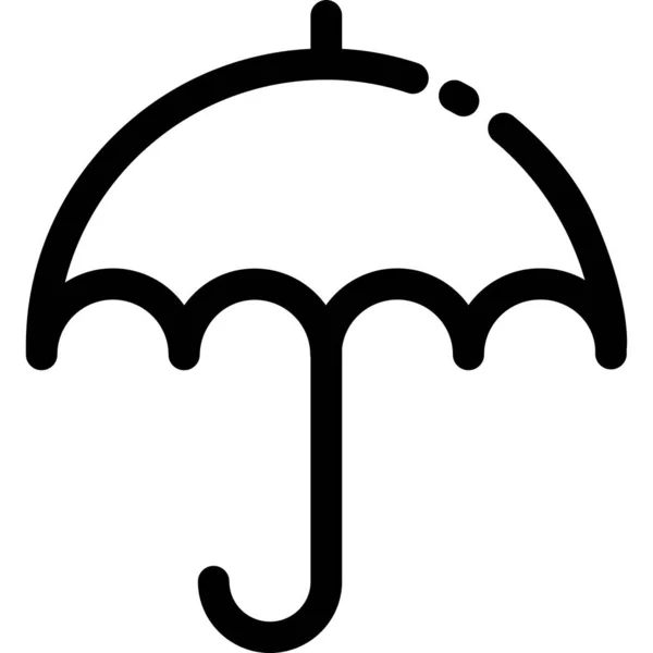 Minimalistische Vektorillustration Regenschirm Symbol — Stockvektor
