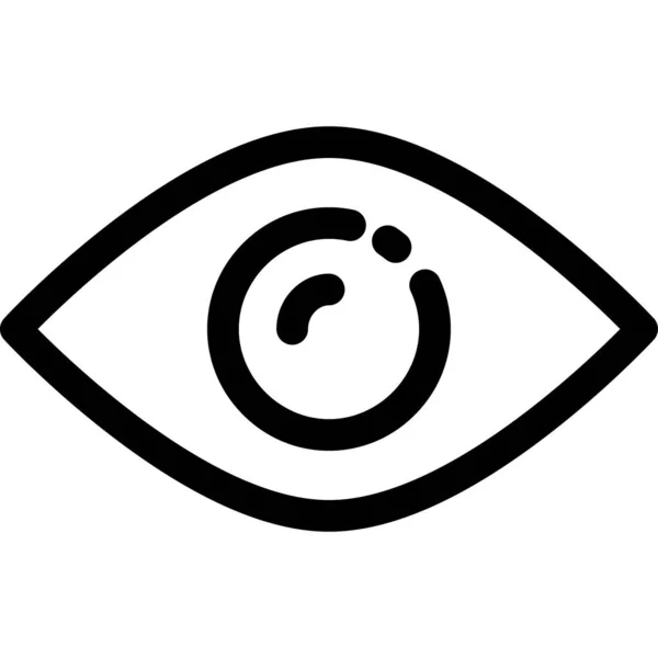 Icono Vectorial Minimalista Del Ojo Humano — Archivo Imágenes Vectoriales