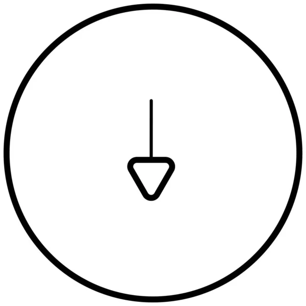 Icône Vectorielle Minimaliste Noire Flèche Vers Bas — Image vectorielle