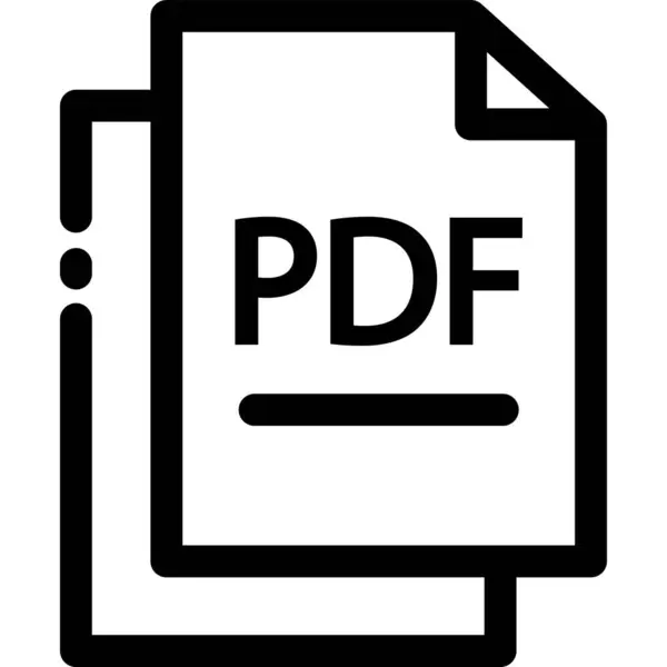 Черный Минималистичный Векторный Значок Файла Pdf — стоковый вектор
