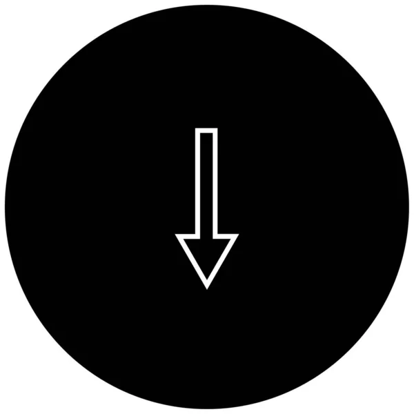 Black Minimalistic Vector Icon Arrow — Stock Vector