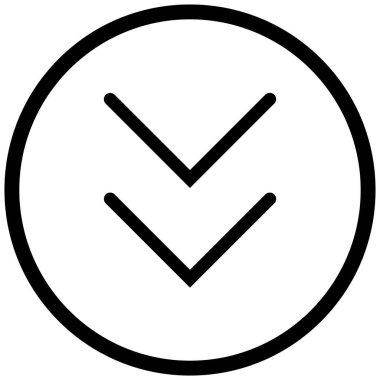 Aşağıdaki okların siyah minimalist vektör simgesi