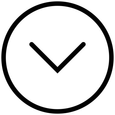 aşağı okun siyah minimalist vektör simgesi