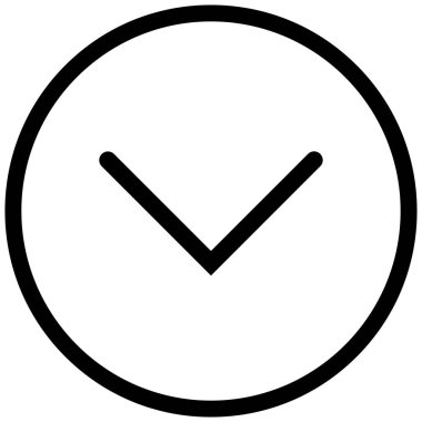 aşağı okun siyah minimalist vektör simgesi